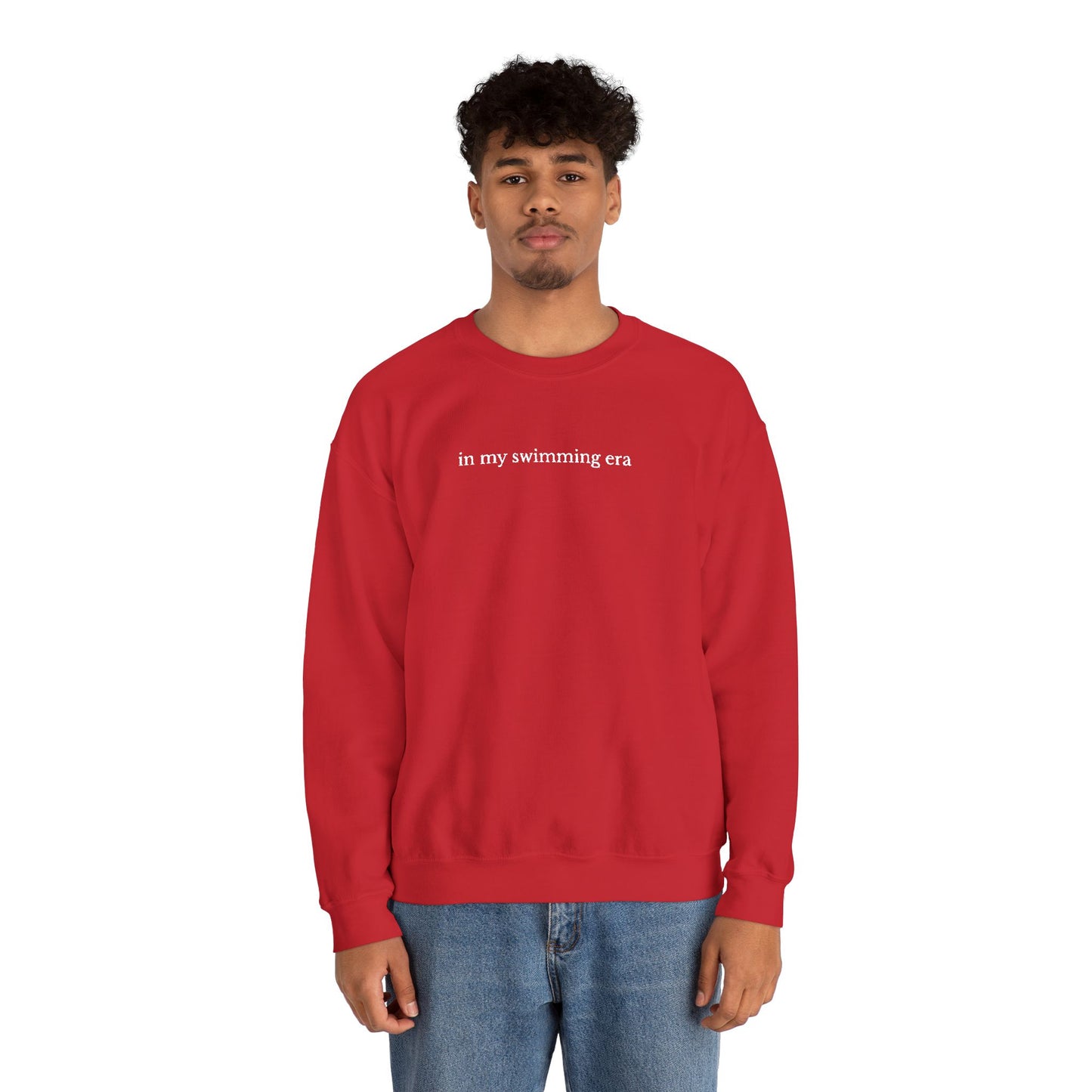 "in my swimming era" Minimalist Crewneck Sweatshirt