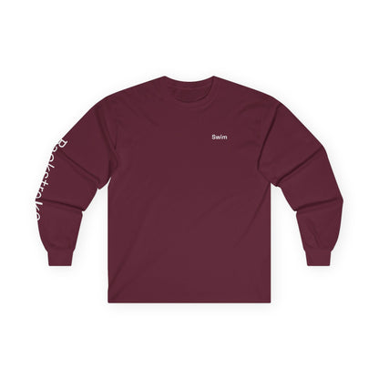 Swim minimalist long sleeve tee | "Backstroke" on Sleeve