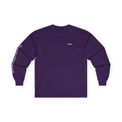 Dive minimalist long sleeve tee | 'Springboard' on Sleeve