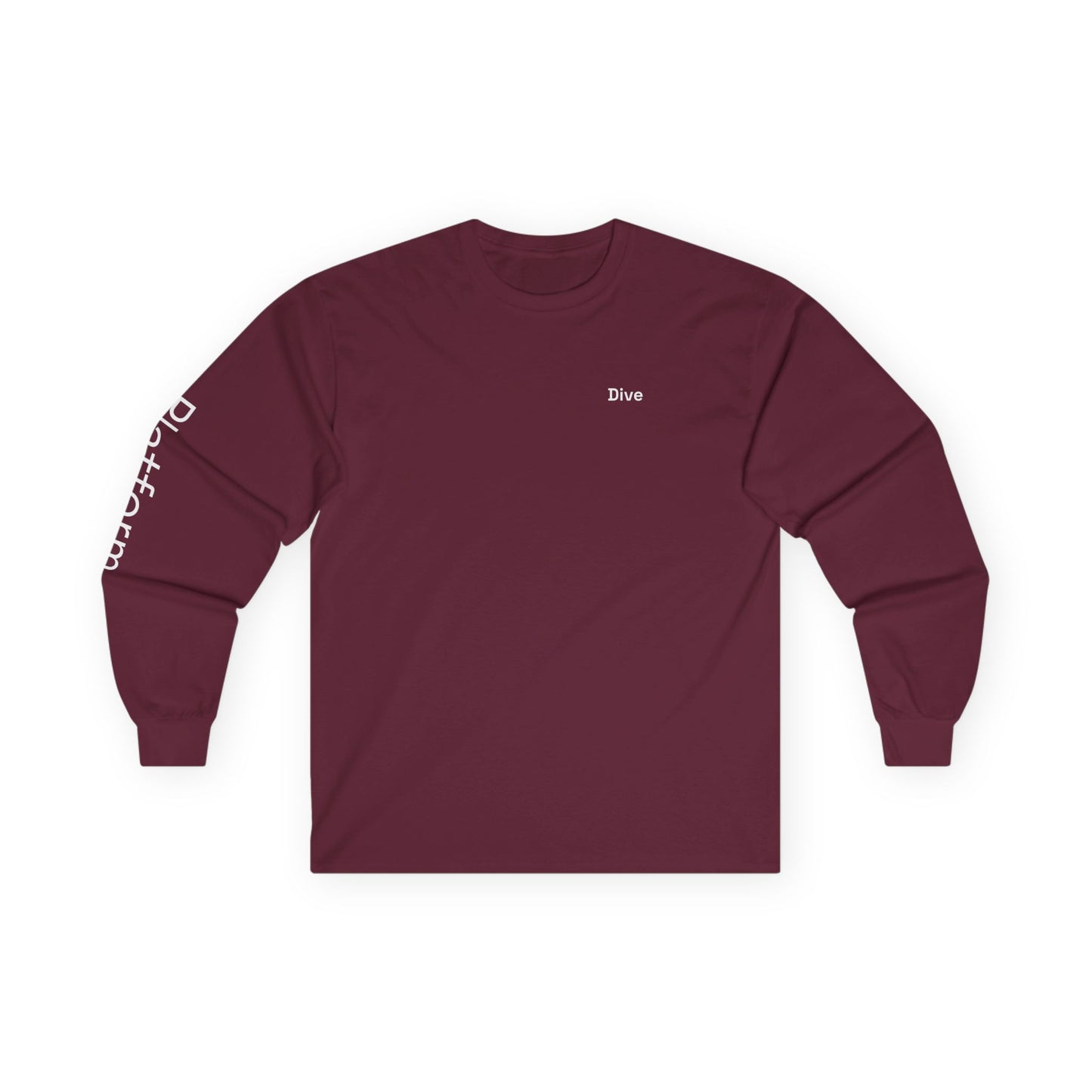 Dive minimalist long sleeve tee | 'Platform' on Sleeve