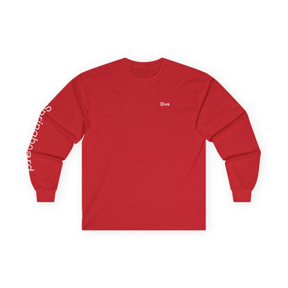 Dive minimalist long sleeve tee | 'Springboard' on Sleeve