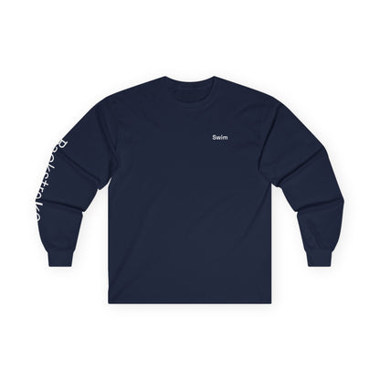 Swim minimalist long sleeve tee | "Backstroke" on Sleeve