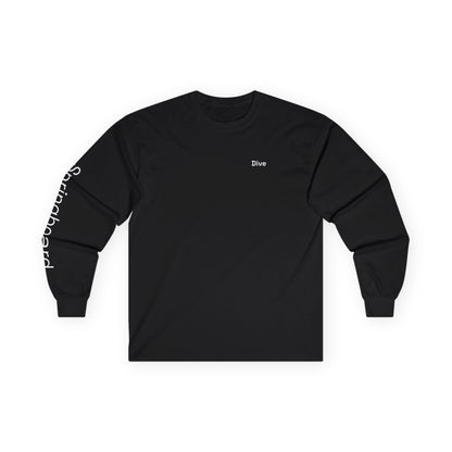 Dive minimalist long sleeve tee | 'Springboard' on Sleeve