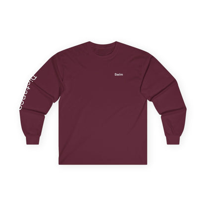 Swim minimalist long sleeve tee | 'Distance' on Sleeve