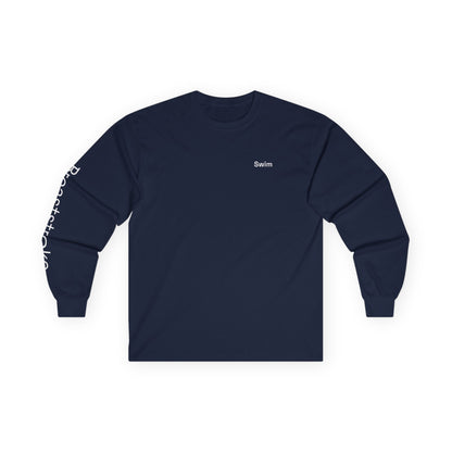 Swim minimalist long sleeve tee | "Breaststroke" on Sleeve