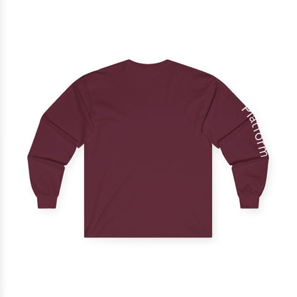 Dive minimalist long sleeve tee | 'Platform' on Sleeve