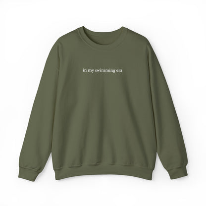 "in my swimming era" Minimalist Crewneck Sweatshirt