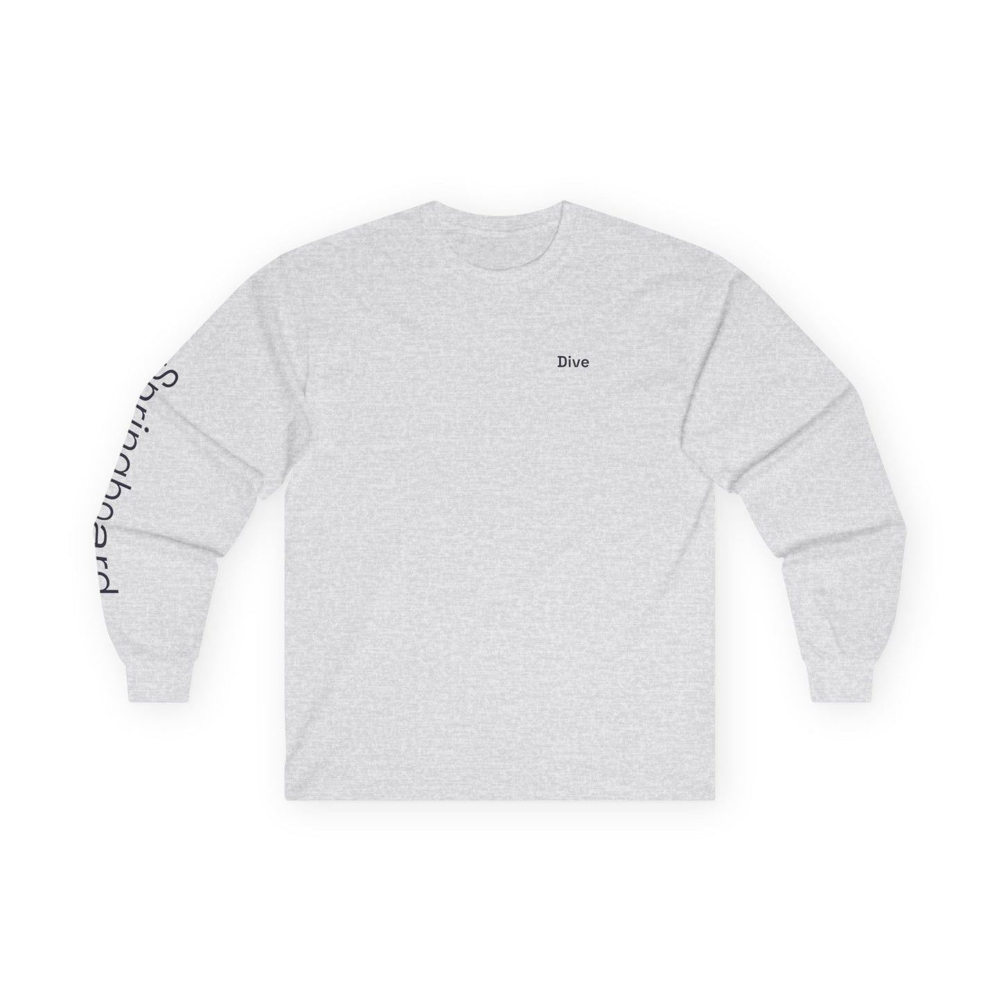 Dive minimalist long sleeve tee | 'Springboard' on Sleeve