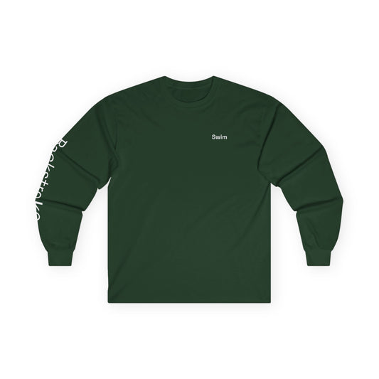 Swim minimalist long sleeve tee | "Backstroke" on Sleeve