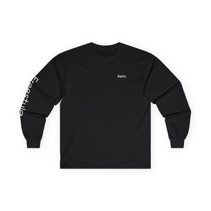 Swim minimalist long sleeve tee | 'Freestyle' on Sleeve