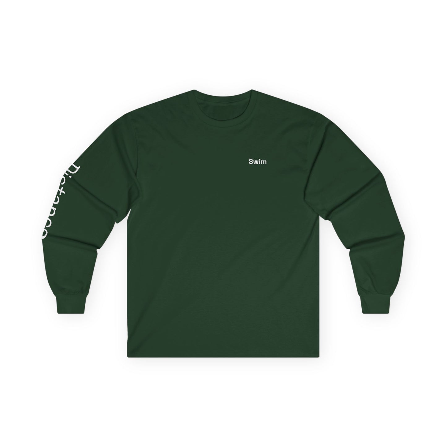 Swim minimalist long sleeve tee | 'Distance' on Sleeve