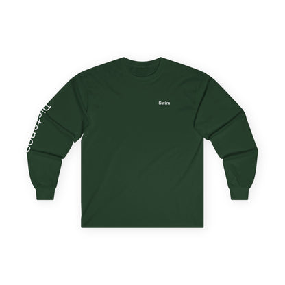 Swim minimalist long sleeve tee | 'Distance' on Sleeve