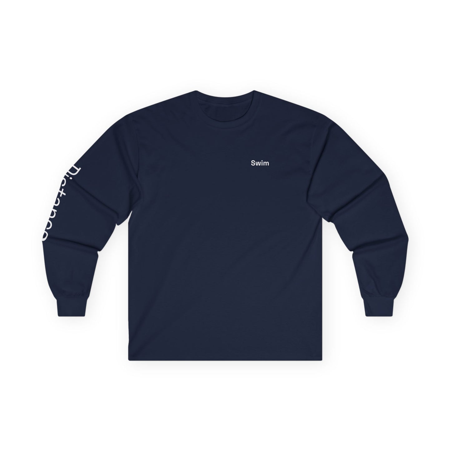 Swim minimalist long sleeve tee | 'Distance' on Sleeve