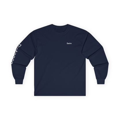 Swim minimalist long sleeve tee | 'Distance' on Sleeve