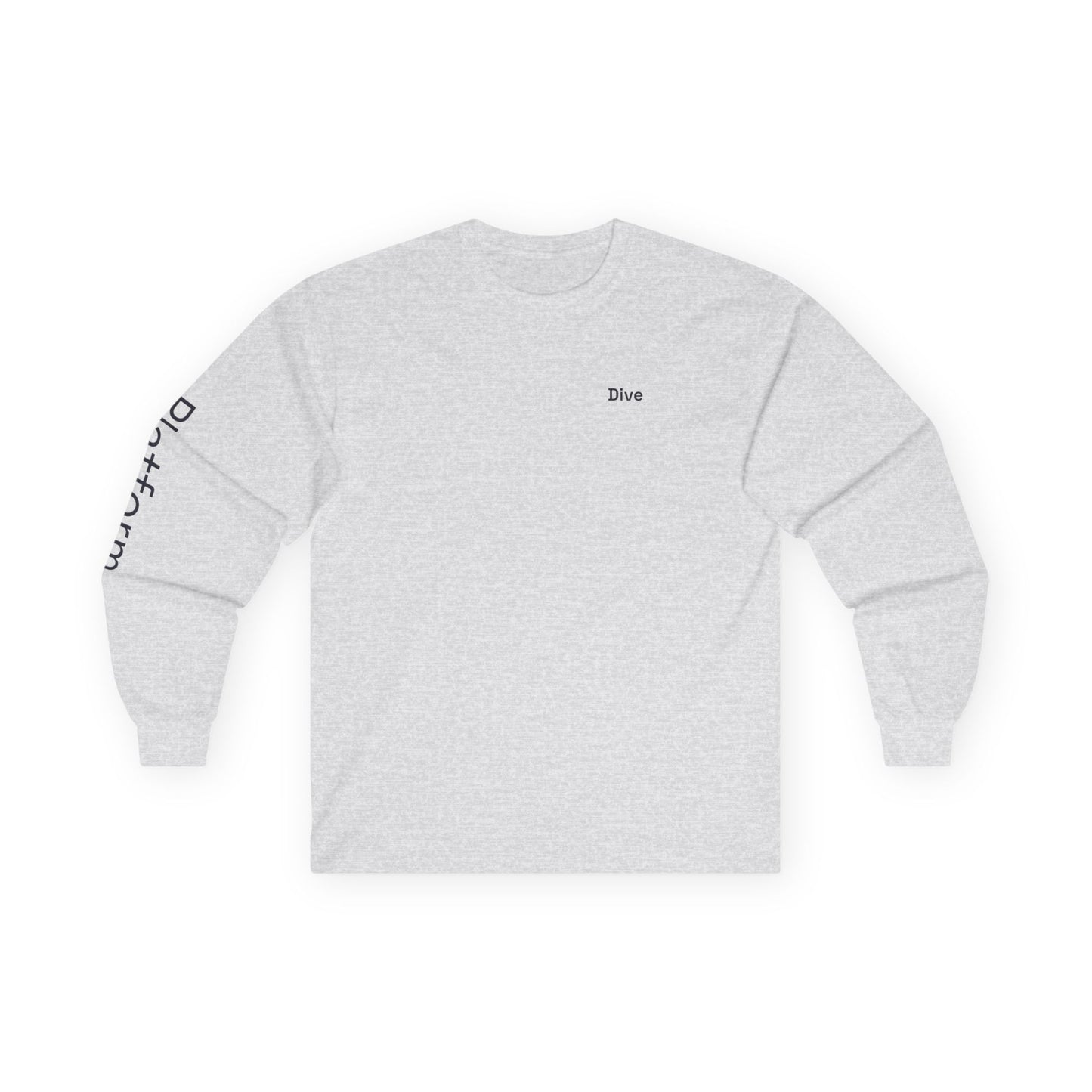 Dive minimalist long sleeve tee | 'Platform' on Sleeve