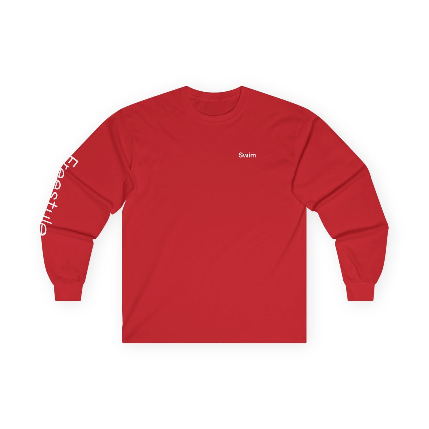 Swim minimalist long sleeve tee | 'Freestyle' on Sleeve