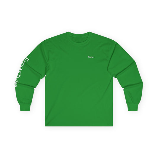 Swim minimalist long sleeve tee | 'Freestyle' on Sleeve