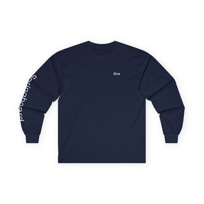 Dive minimalist long sleeve tee | 'Springboard' on Sleeve