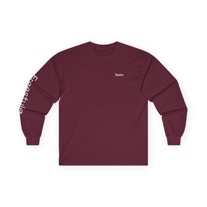 Swim minimalist long sleeve tee | 'Freestyle' on Sleeve