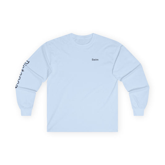 Swim minimalist long sleeve tee | 'Distance' on Sleeve
