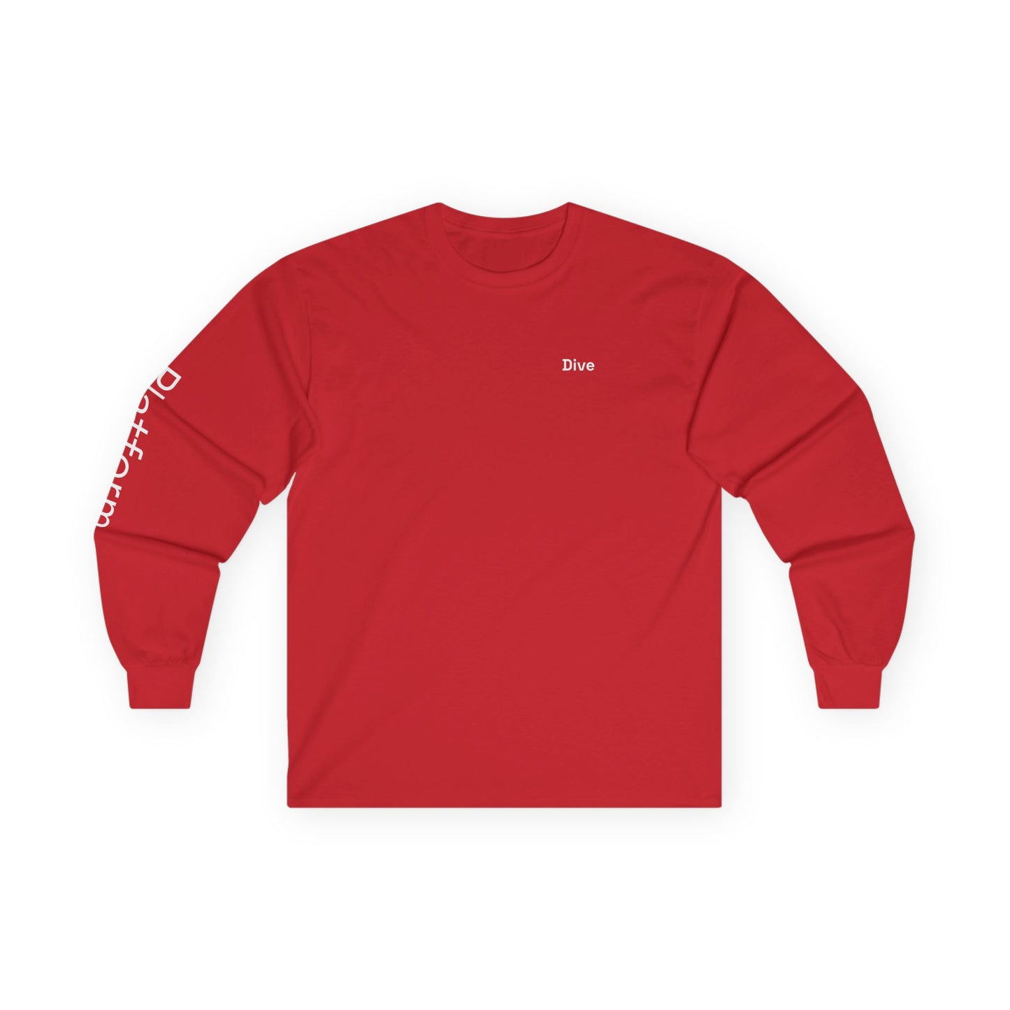 Dive minimalist long sleeve tee | 'Platform' on Sleeve