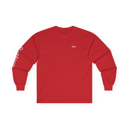 Dive minimalist long sleeve tee | 'Platform' on Sleeve