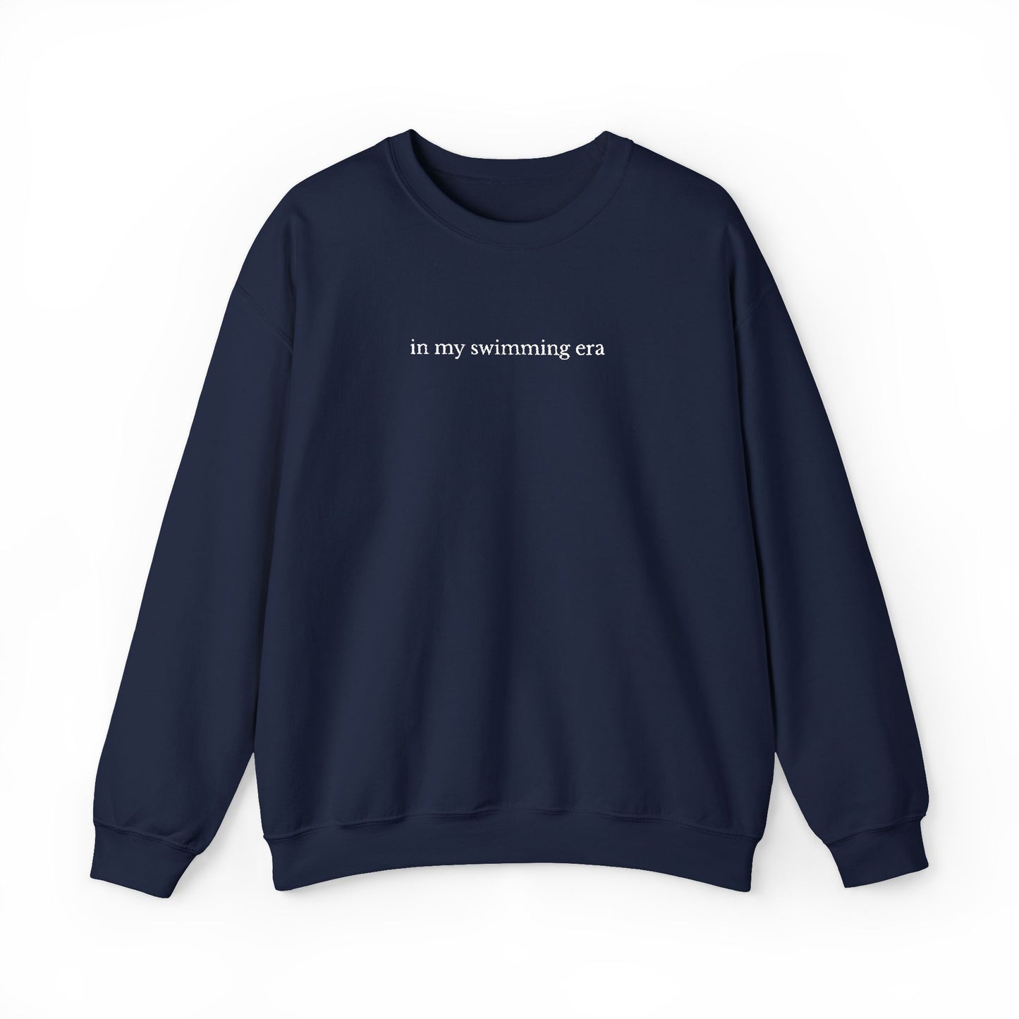 "in my swimming era" Minimalist Crewneck Sweatshirt