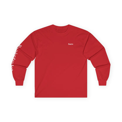 Swim minimalist long sleeve tee | "Backstroke" on Sleeve