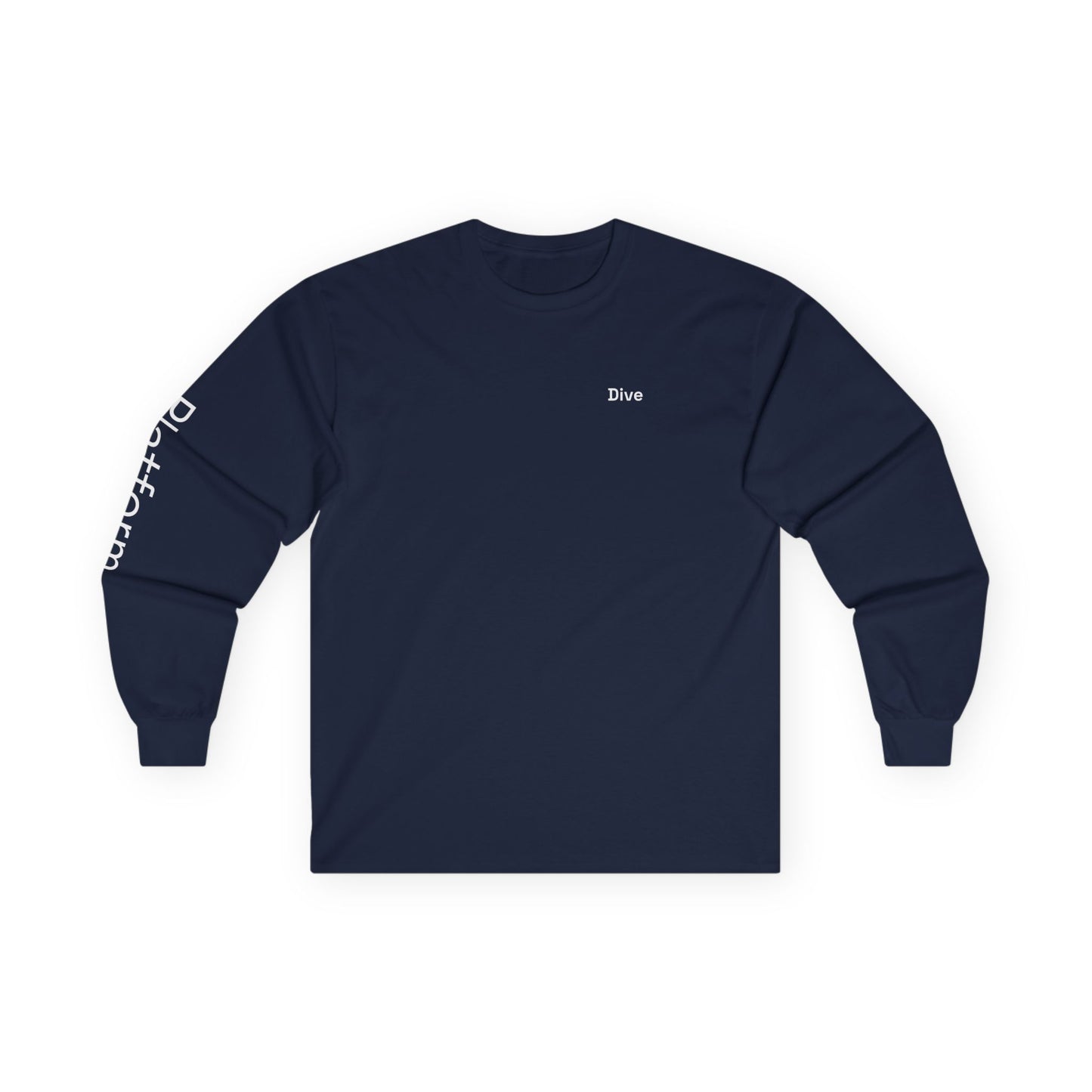 Dive minimalist long sleeve tee | 'Platform' on Sleeve