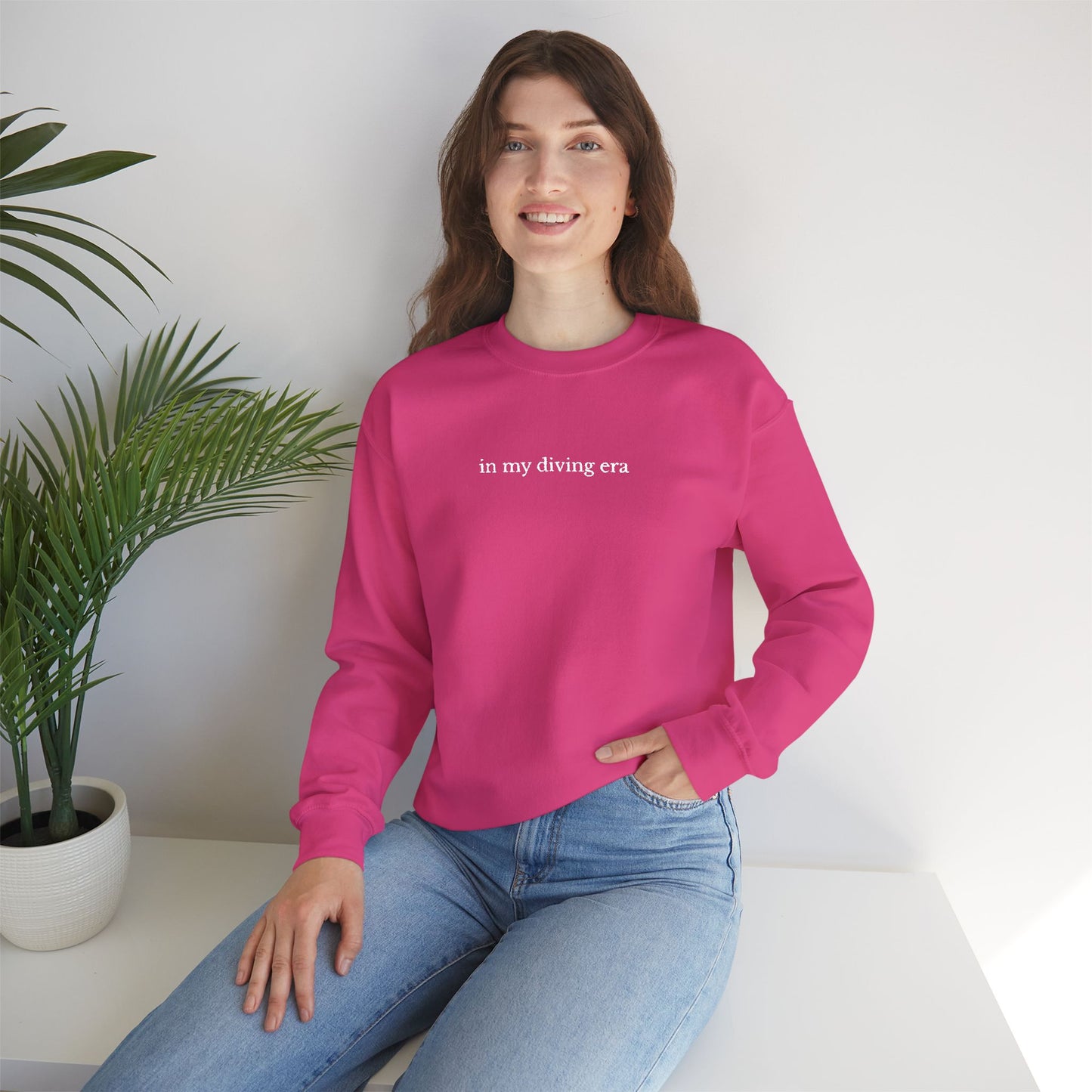 "in my diving era" Minimalist Crewneck Sweatshirt