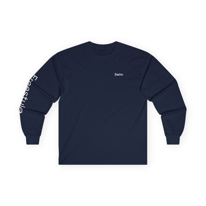 Swim minimalist long sleeve tee | 'Freestyle' on Sleeve