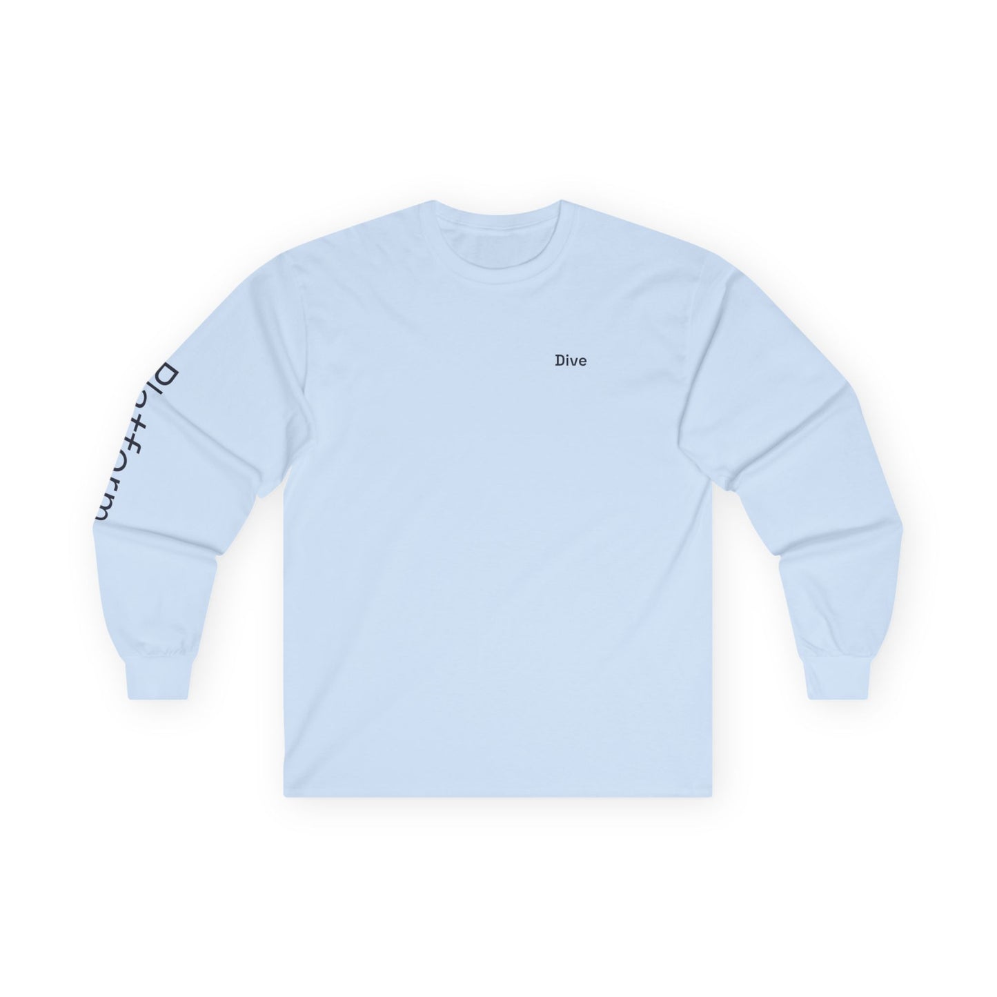 Dive minimalist long sleeve tee | 'Platform' on Sleeve