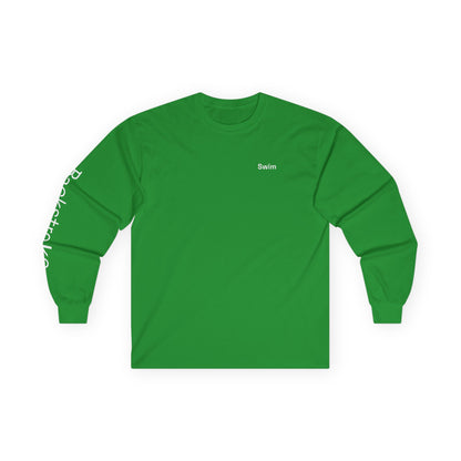 Swim minimalist long sleeve tee | "Backstroke" on Sleeve