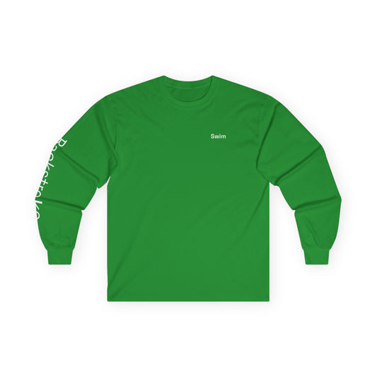 Swim minimalist long sleeve tee | "Backstroke" on Sleeve