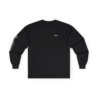 Dive minimalist long sleeve tee | 'Platform' on Sleeve