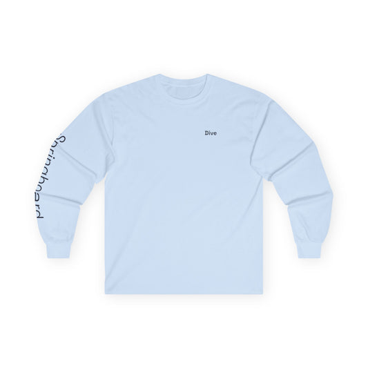 Dive minimalist long sleeve tee | 'Springboard' on Sleeve