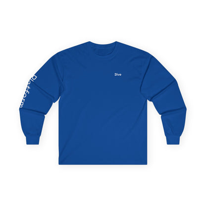 Dive minimalist long sleeve tee | 'Platform' on Sleeve