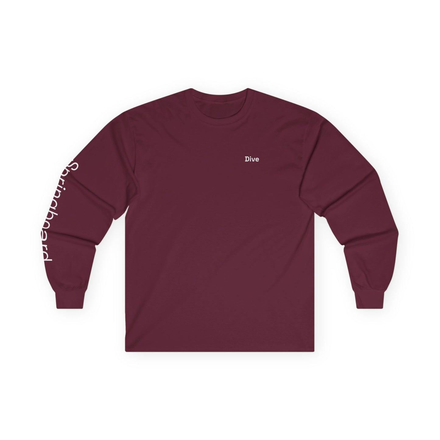 Dive minimalist long sleeve tee | 'Springboard' on Sleeve