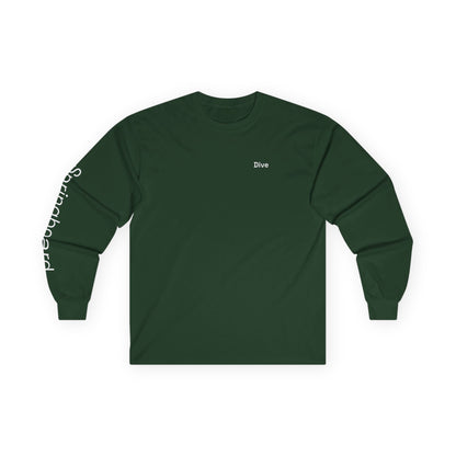 Dive minimalist long sleeve tee | 'Springboard' on Sleeve