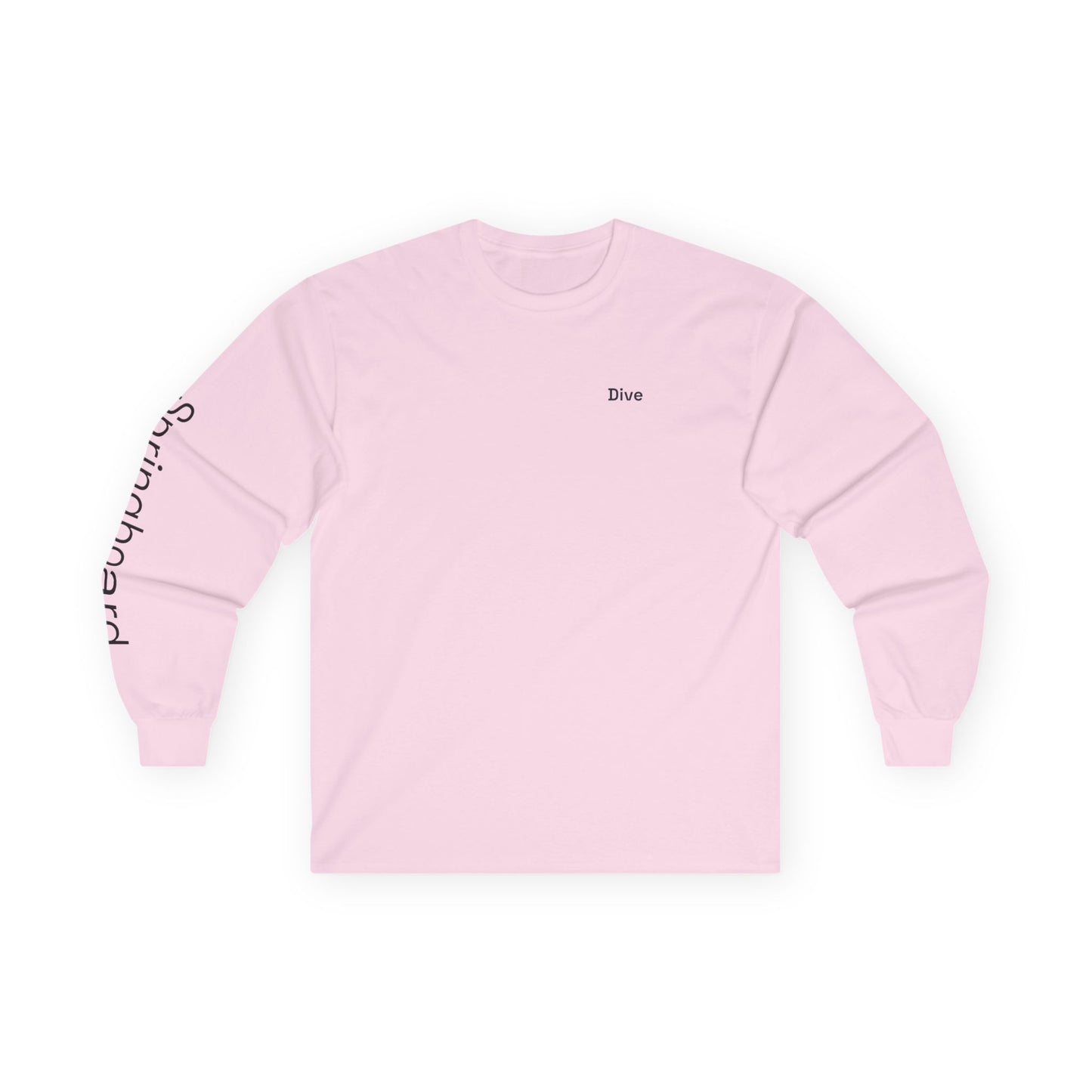 Dive minimalist long sleeve tee | 'Springboard' on Sleeve