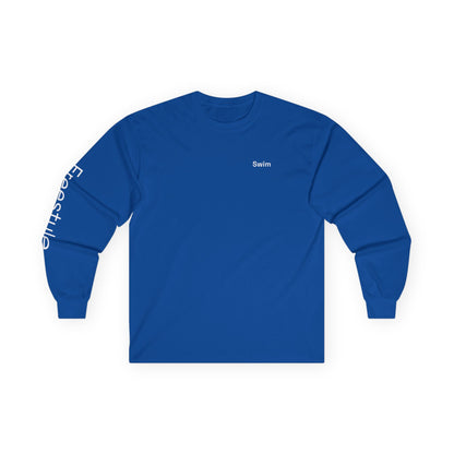 Swim minimalist long sleeve tee | 'Freestyle' on Sleeve